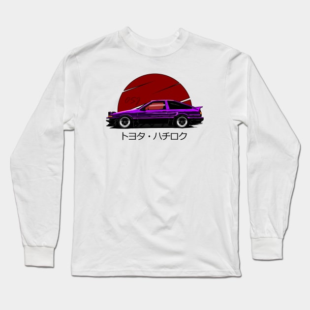 AE86 Purple Legend Edition Long Sleeve T-Shirt by OSJ Store